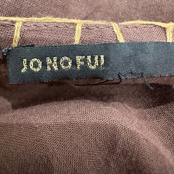 JO NO FUI Brown Rhinestone Cotton Dress - Picture 6 of 8